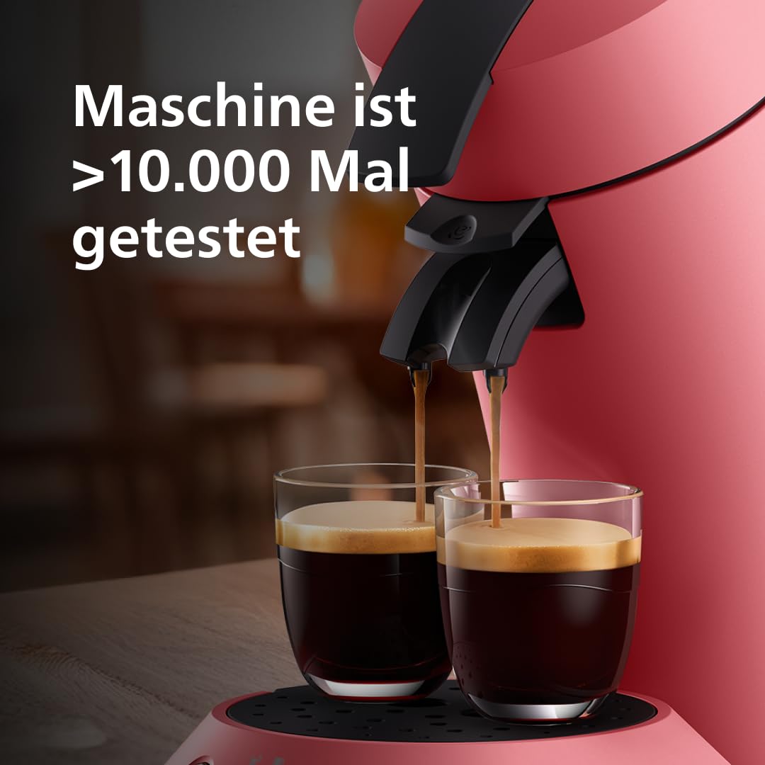 Kaffeepadmaschine 1-2 Tassen Crema Plus mattrot mit Stärkewahl - Bild 4