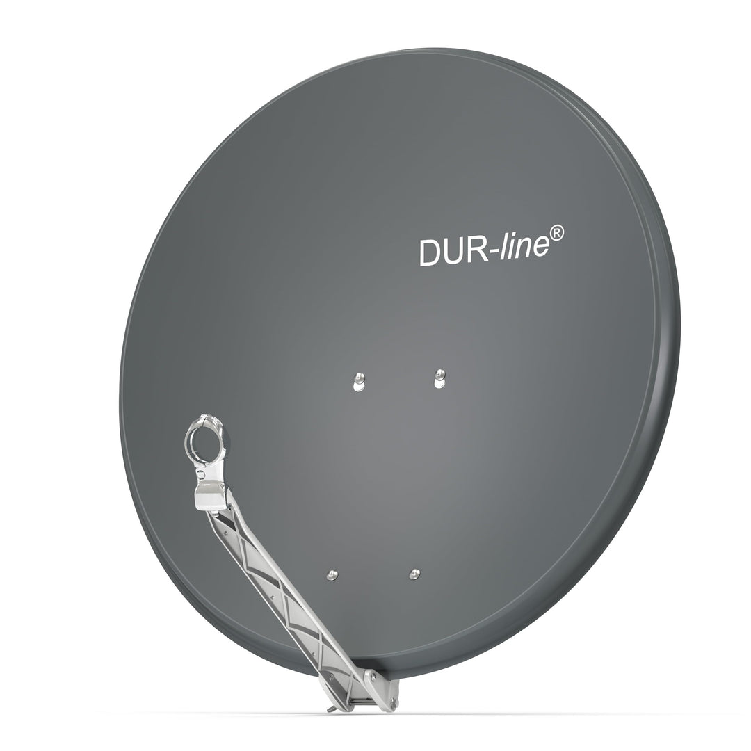 Satellitenschüssel Aluminium 75x80cm Anthrazit mit LNB-Halterung