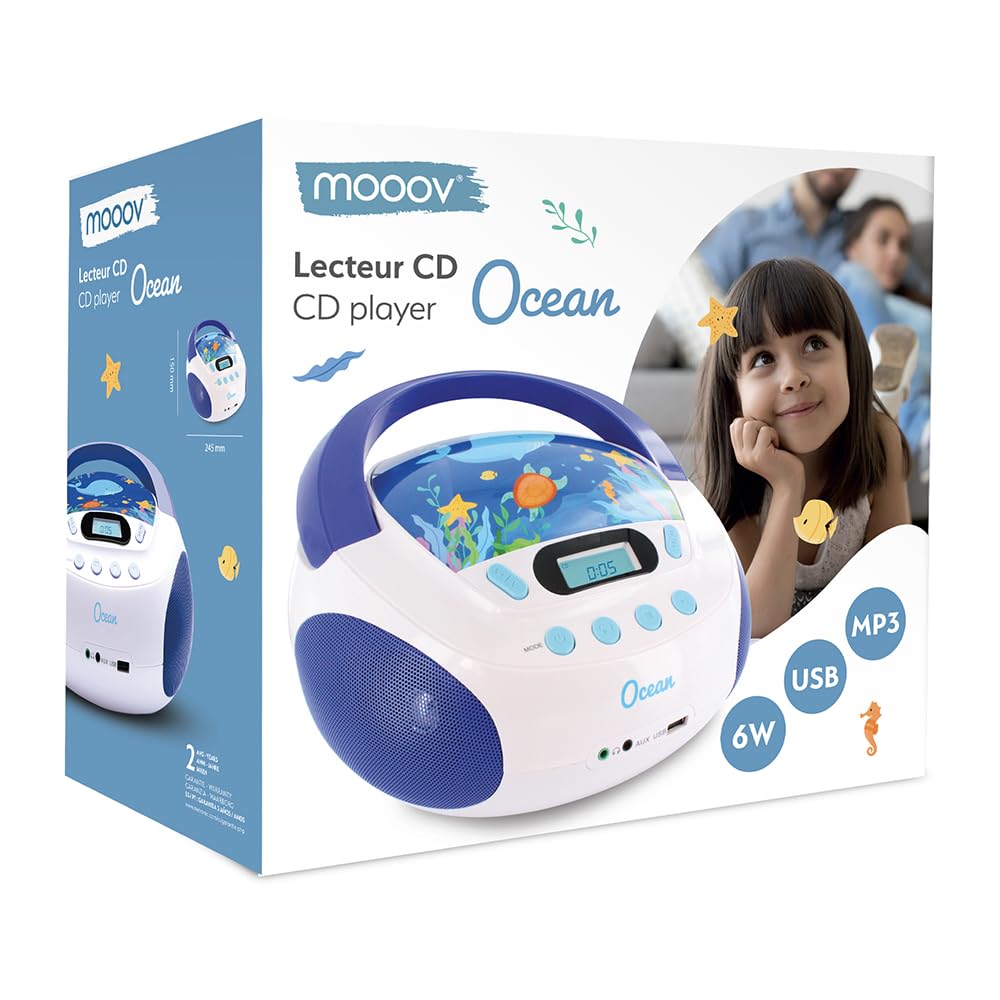 Kinder-CD-Player Ozean-Design mit USB, AUX &amp; Kopfhöreranschluss - Bild 6