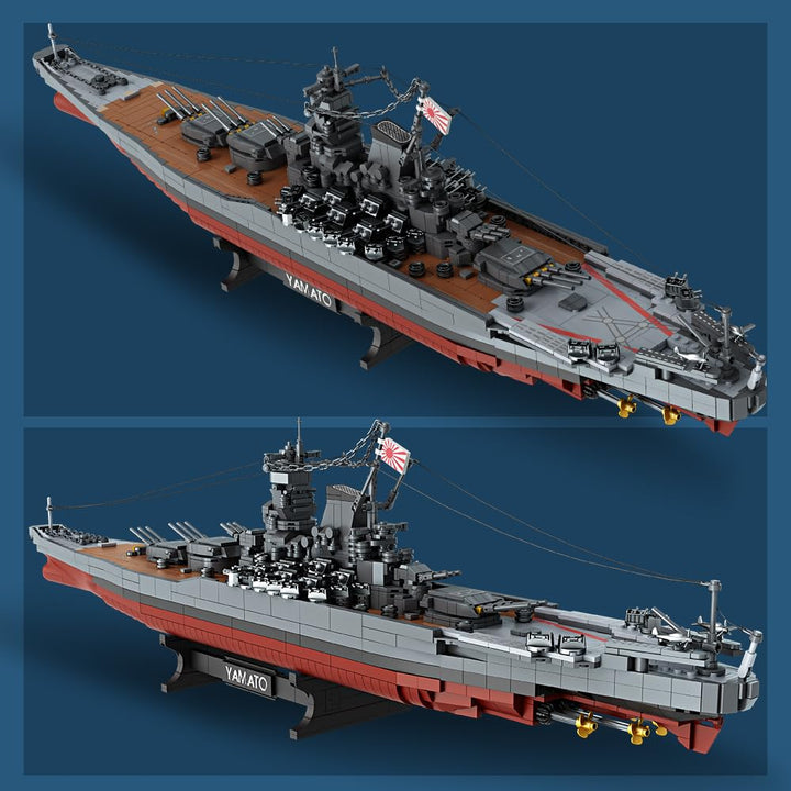 Yamato Schlachtschiff Klemmbausteine WWII 1:300 – 2569 Teile - Bild 7