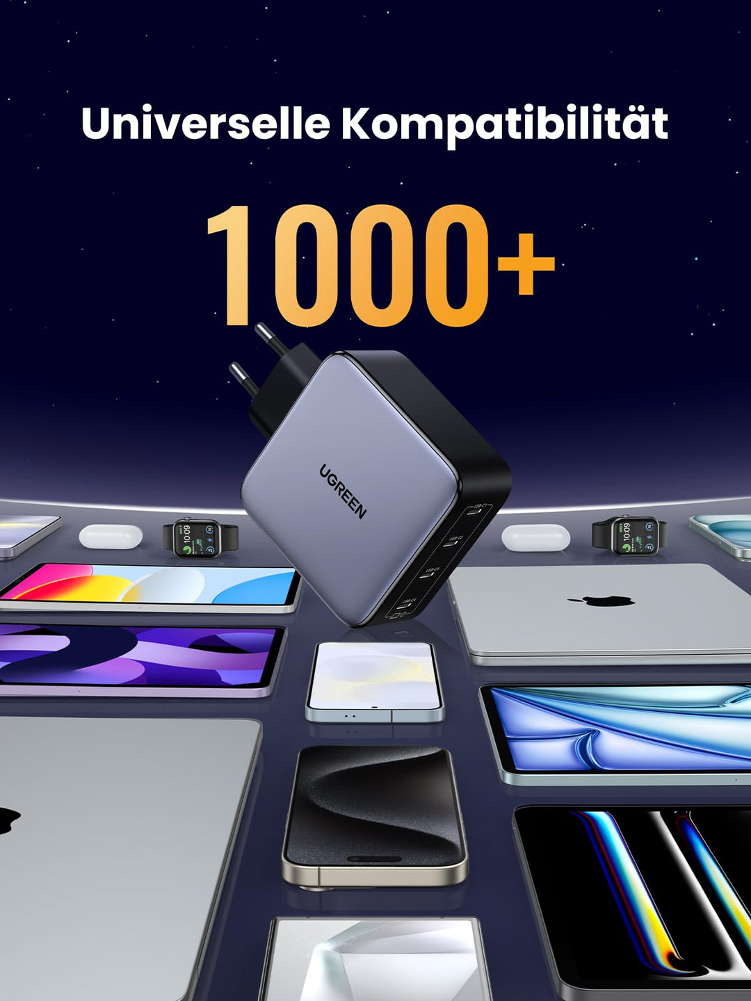 USB-C Ladegerät 100W GaN 4-Port für Laptop und Smartphone - Bild 8