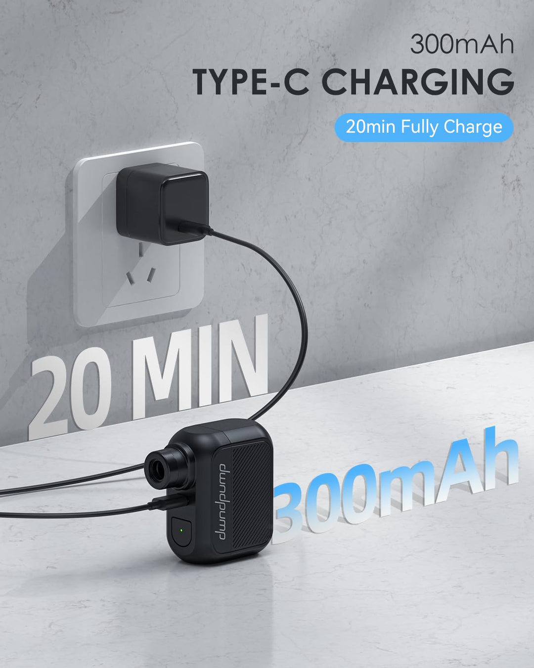 Elektrische Fahrradpumpe Mini 100 PSI Akku USB-C für Rennrad - Bild 7
