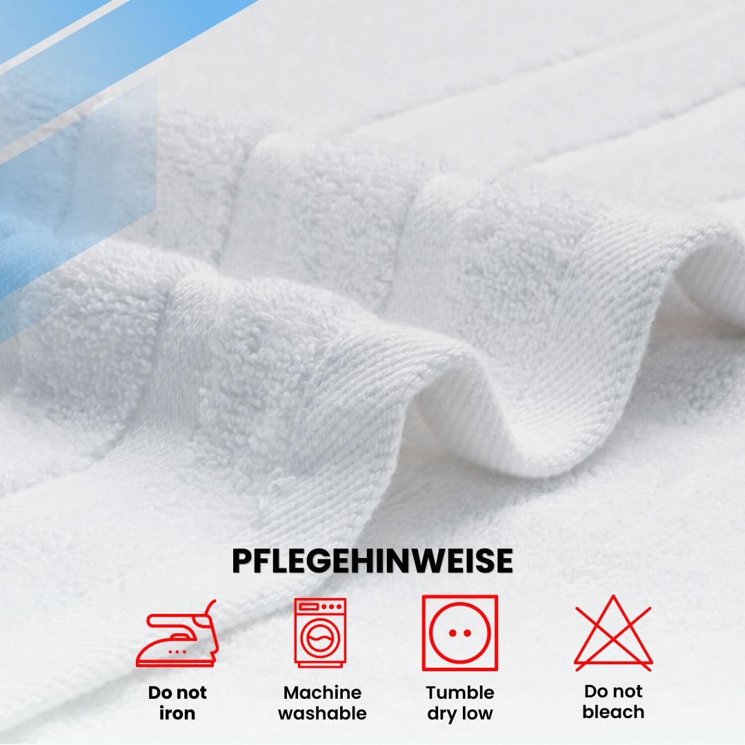 Badetücher Frottee 4er-Set Baumwolle 70x140 cm Weiss - Bild 8