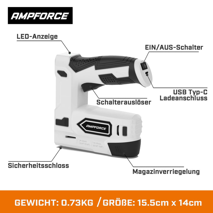 Akku-Tacker 2-in-1 mit USB-C für Polstern und DIY 4V - Bild 8