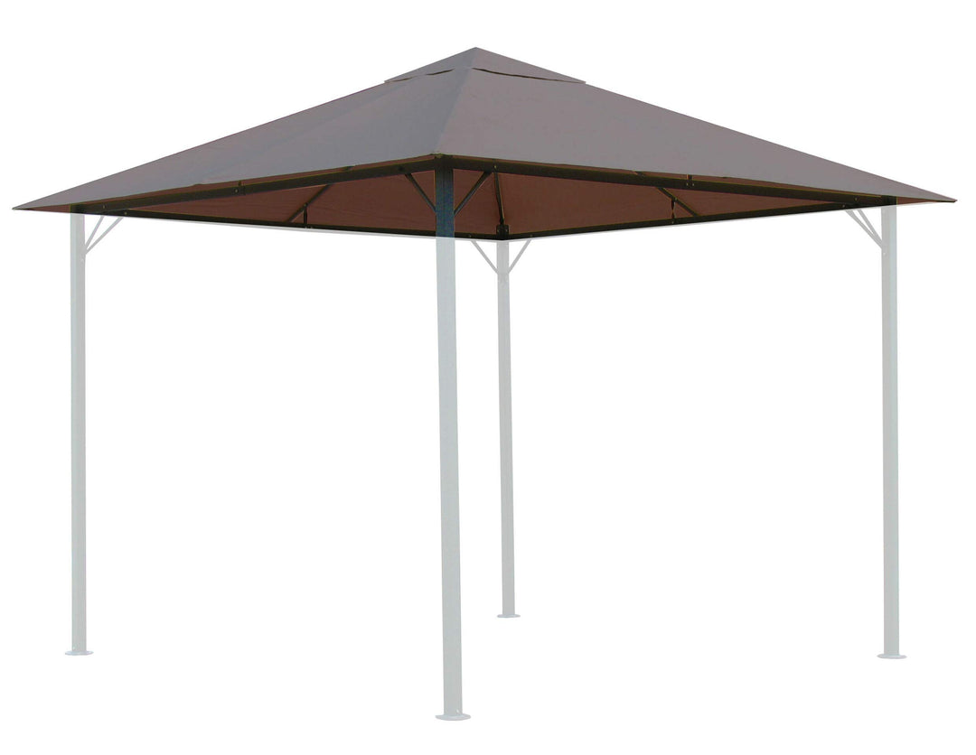 Pavillon Ersatzdach 3x3m Polyester wasserabweisend Taupe