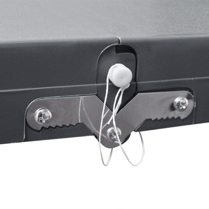 Campingtisch klappbar mit 4 Hockern Aluminium 85x65 cm Grau - Bild 8