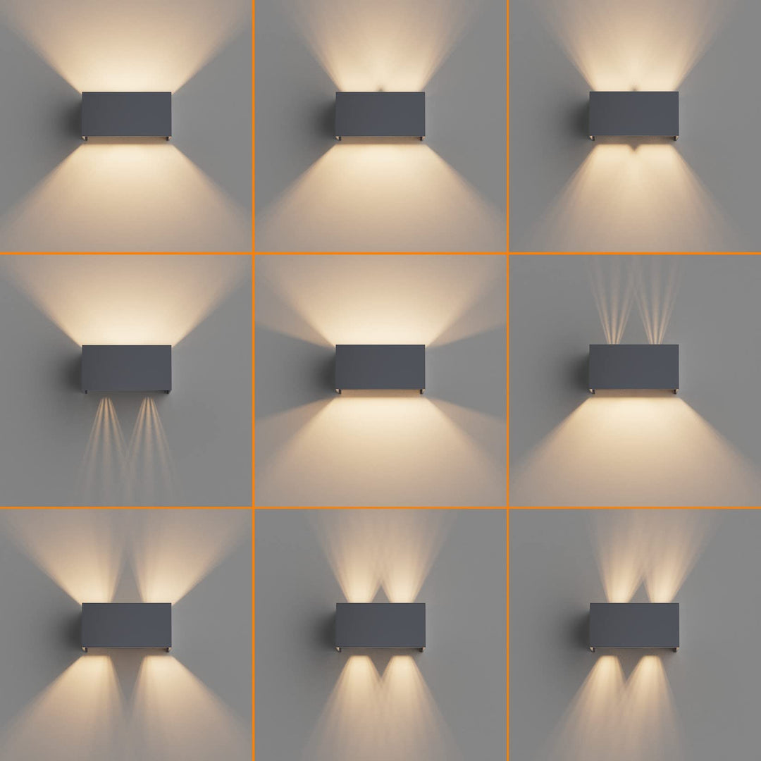 Aussenlampe Wandleuchte Anthrazit G9 LED 18W einstellbarer Abstrahlwinkel - Bild 4