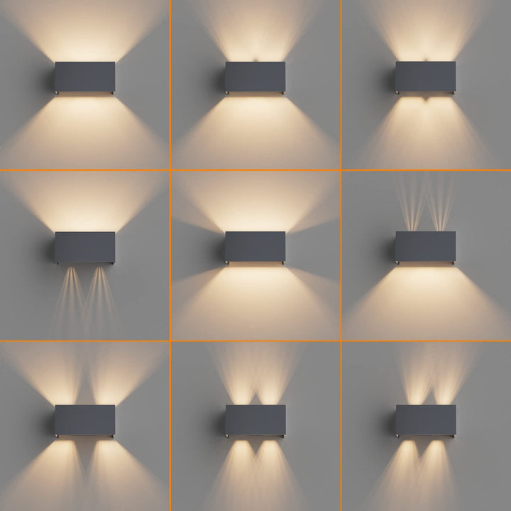 Aussenlampe Wandleuchte Anthrazit G9 LED 18W einstellbarer Abstrahlwinkel - Bild 4