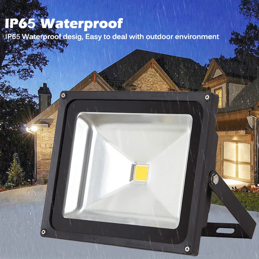 LED Fluter 50W Aussen IP65 Kaltweiß Aluminium 5er-Set - Bild 2