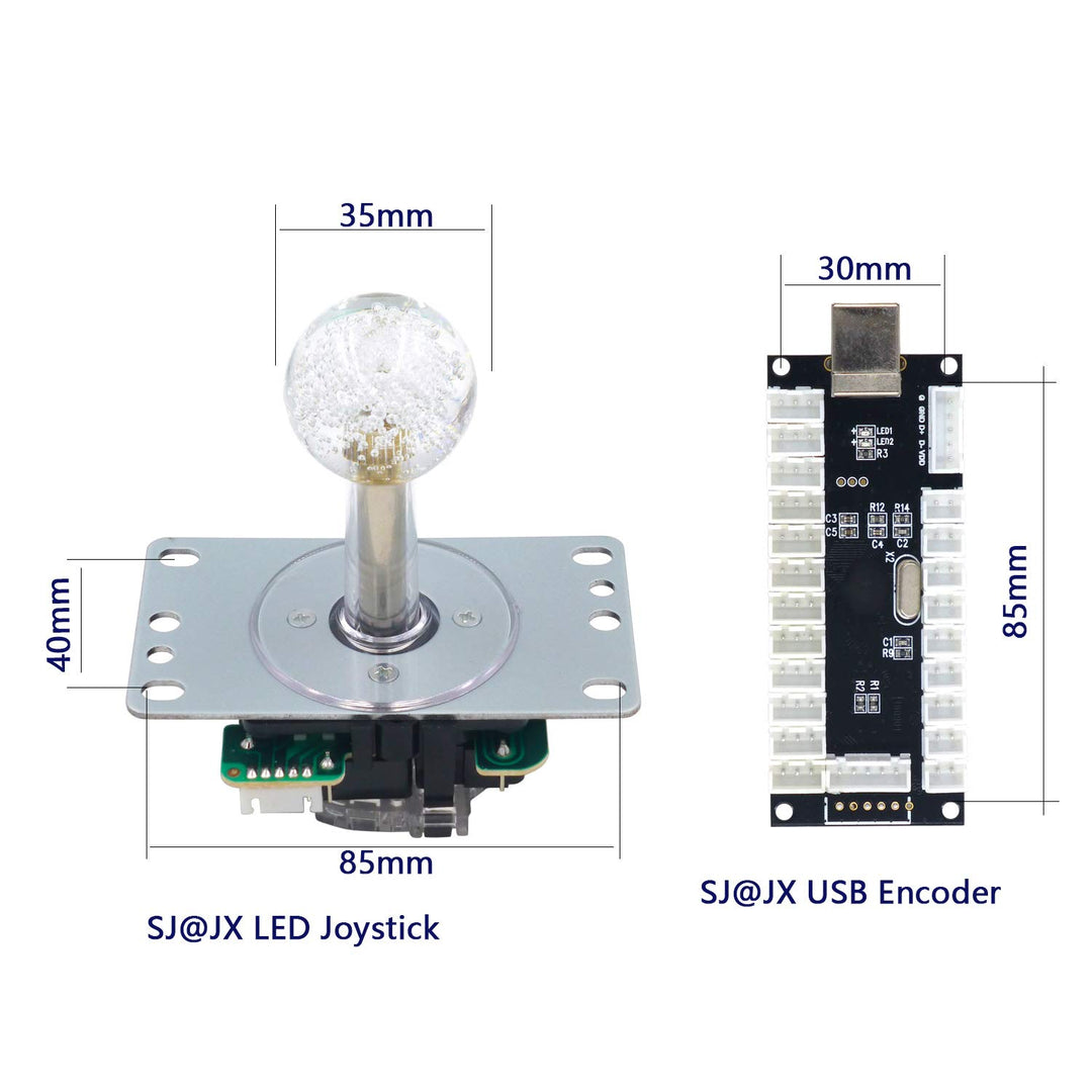 Arcade DIY Kit LED Joystick &amp; 10 Tasten USB Encoder für PC Retropie - Bild 4