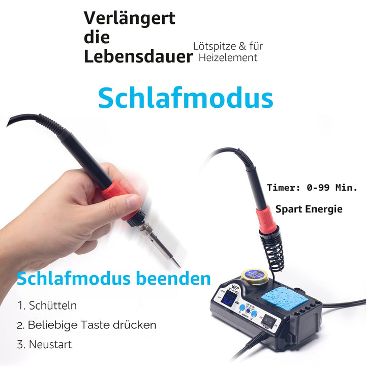Lötstation 110W mit LED-Lupe, 5 Lötspitzen und Helferhänden - Bild 5