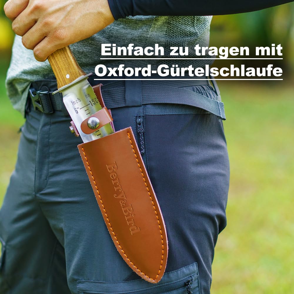 Hori-Hori Gartenmesser Edelstahl zweischneidig mit Tiefenmarkierung - Bild 4