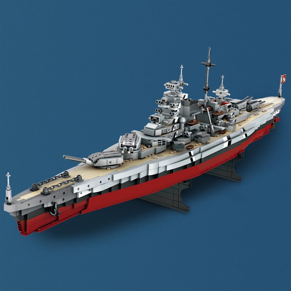 Klemmbausteine Schlachtschiff Bismarck WWII Modell 2081 Teile - Bild 4