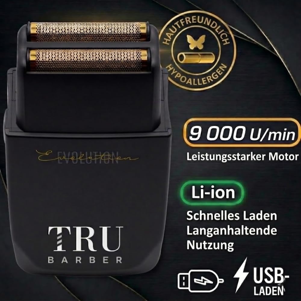 Folienrasierer Glatze &amp; Bart 9000 U/min Titanfolie USB-C - Bild 5