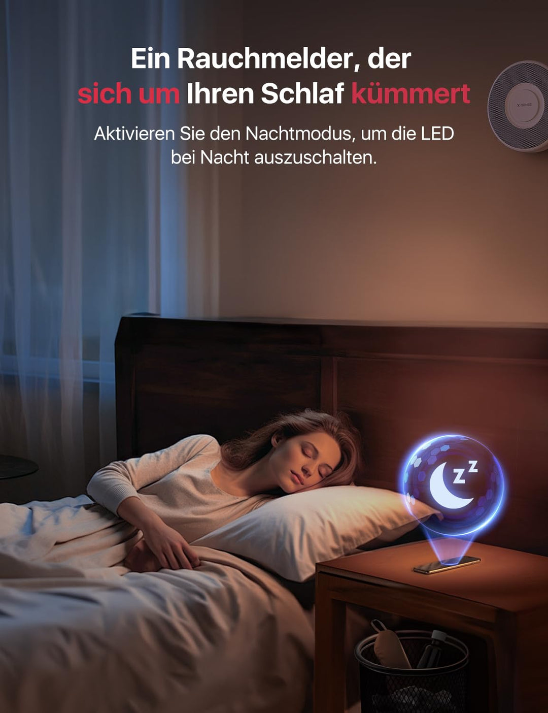 Rauchmelder WLAN mit Sprachausgabe 17 Standorte vernetzt, 3 Stück - Bild 4