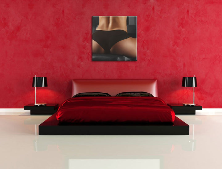 Leinwandbild Frauenkörper Schwarz-Weiss Quadratisch 70x70 cm - Bild 5