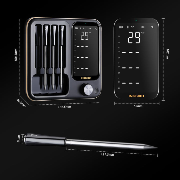 Grillthermometer kabellos 4 Sonden WiFi Bluetooth App-Steuerung - Bild 7