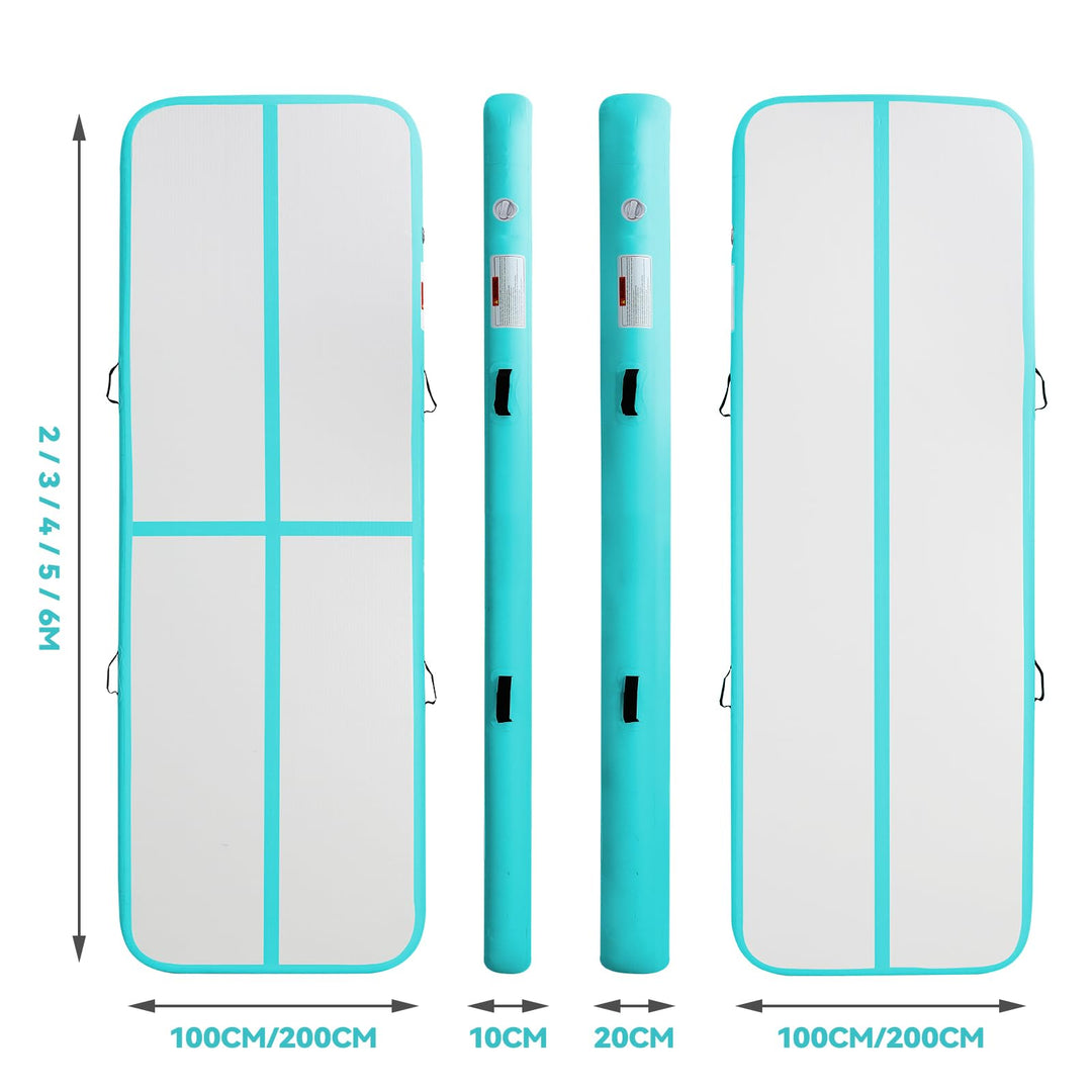 Aufblasbare Turnmatte 3m x 1m x 10cm mit Elektropumpe, PVC - Bild 2