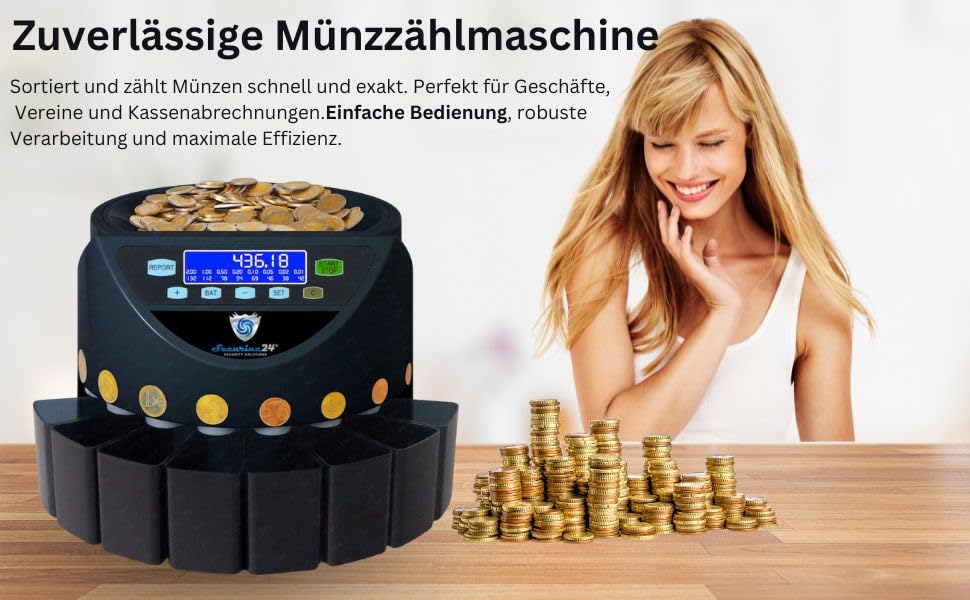 Münzsortierer &amp; Münzzähler Euro 1 Cent–2 Euro mit LCD-Display - Bild 8