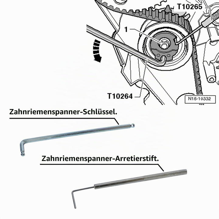 Zahnriemen Werkzeug-Set EA288 TDI 1.4 1.6 2.0 für VW Audi Seat Skoda - Bild 7