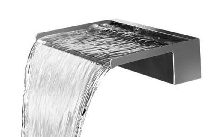Edelstahl Wasserfall 30 cm mit LED-Beleuchtung warmweiss matt gebürstet - Bild 5