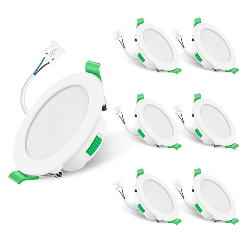 LED Einbaustrahler 7W IP65 dimmbar 3 Farbtemperaturen 6er Set