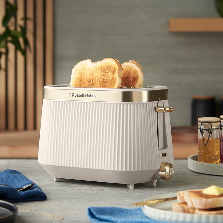 Toaster 2-Scheiben Steingrau mit Lift &amp; Look Funktion und Brötchenaufsatz - Bild 5