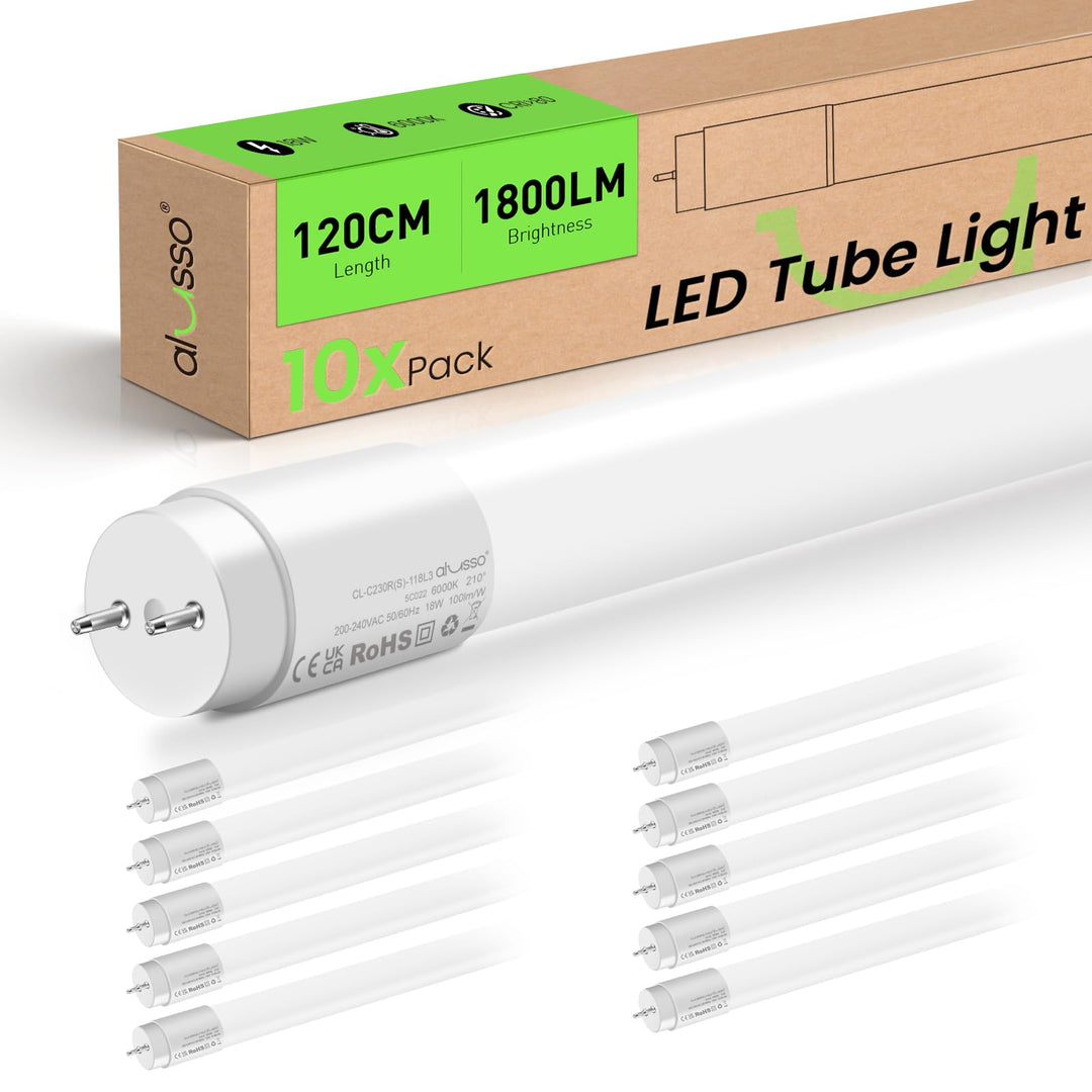 LED Röhre T8 120cm 18W Kaltweiß 6000K 10er-Pack G13