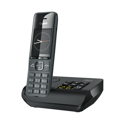 DECT-Telefon schnurlos mit Anrufbeantworter 2,2" Farbdisplay titan-schwarz