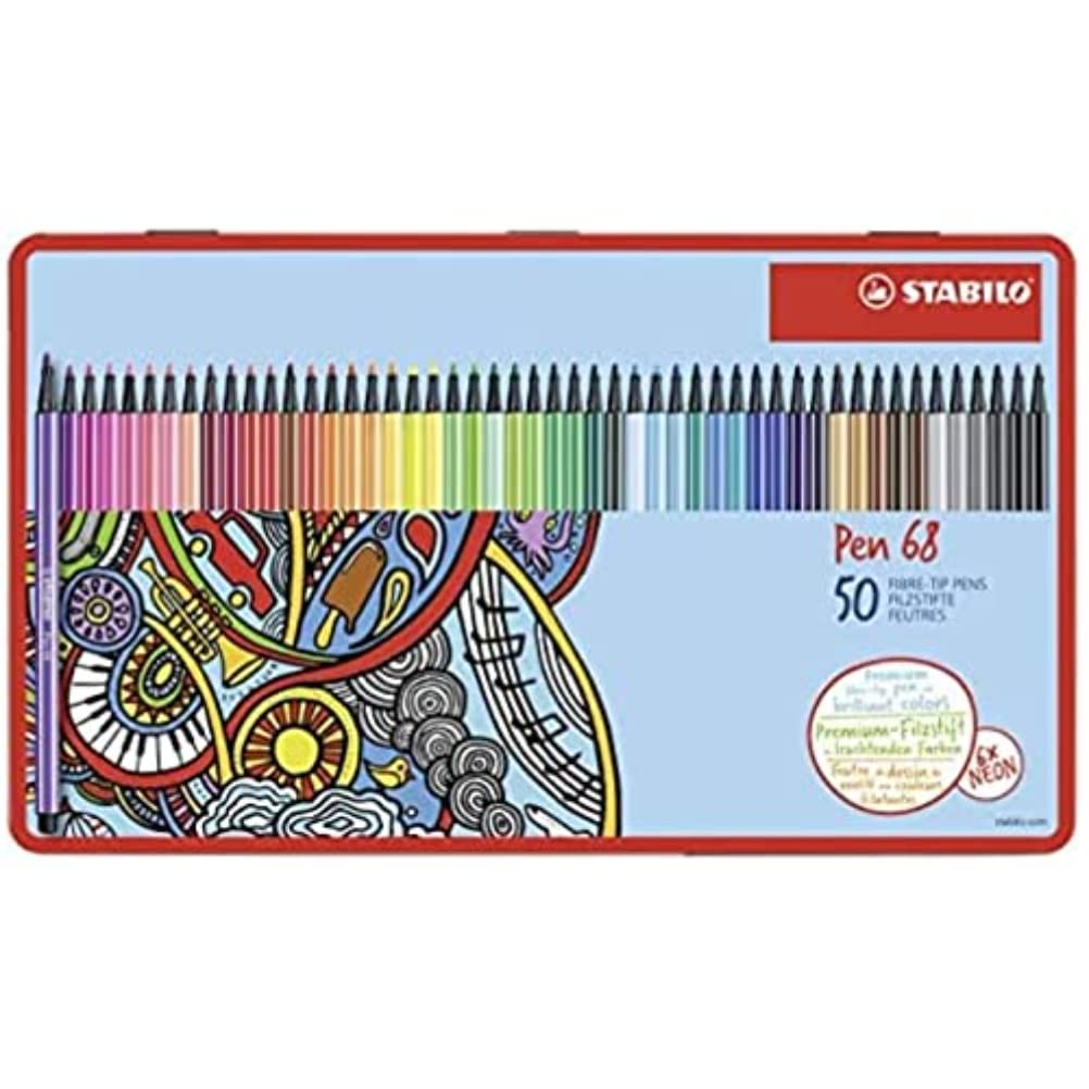 Filzstifte 50er Metalletui 46 Farben für Bullet Journal
