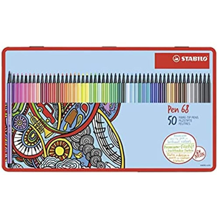 Filzstifte 50er Metalletui 46 Farben für Bullet Journal