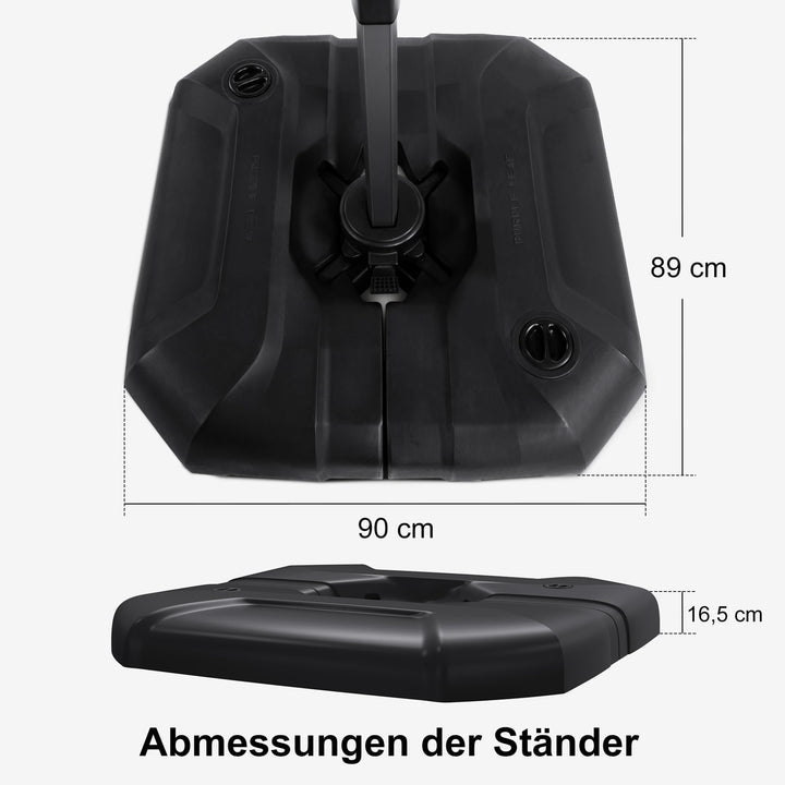 Sonnenschirmständer Ampelschirm befüllbar 150 kg Anthrazit - Bild 4