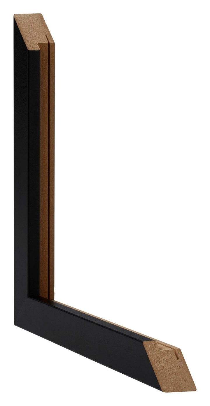 Bilderrahmen 70x70 cm Schwarz Matt MDF mit Kunststoffglas - Bild 4
