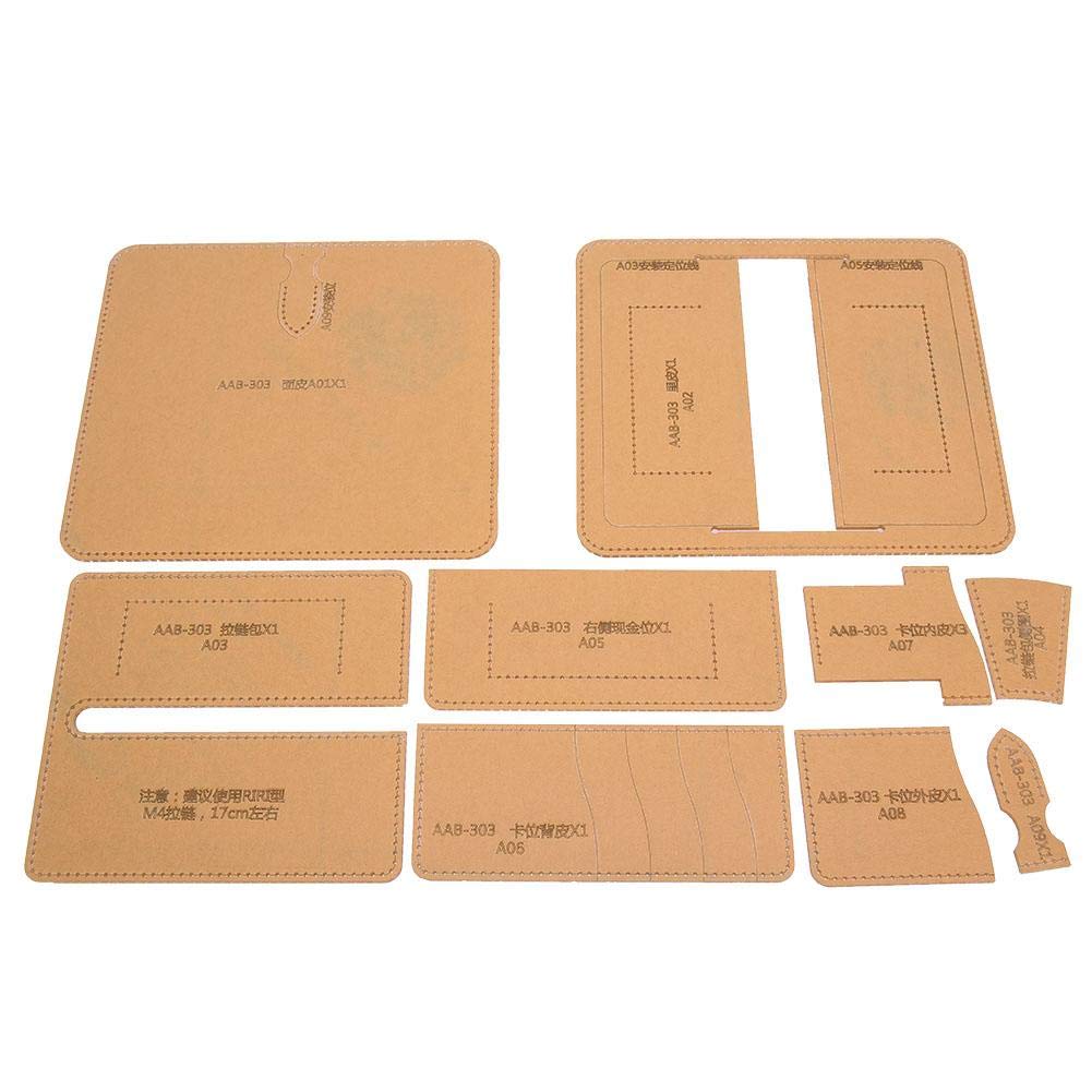 Acryl-Schablonen-Set für Leder-Taschen DIY Handwerk mit Stichmarkierungen - Bild 7