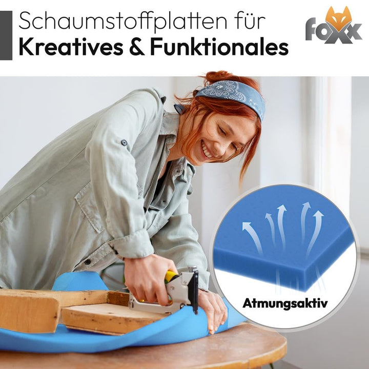 Schaumstoffplatte RG25 mittelfest 110x200x3 cm PU-Schaum Zuschnitt - Bild 2