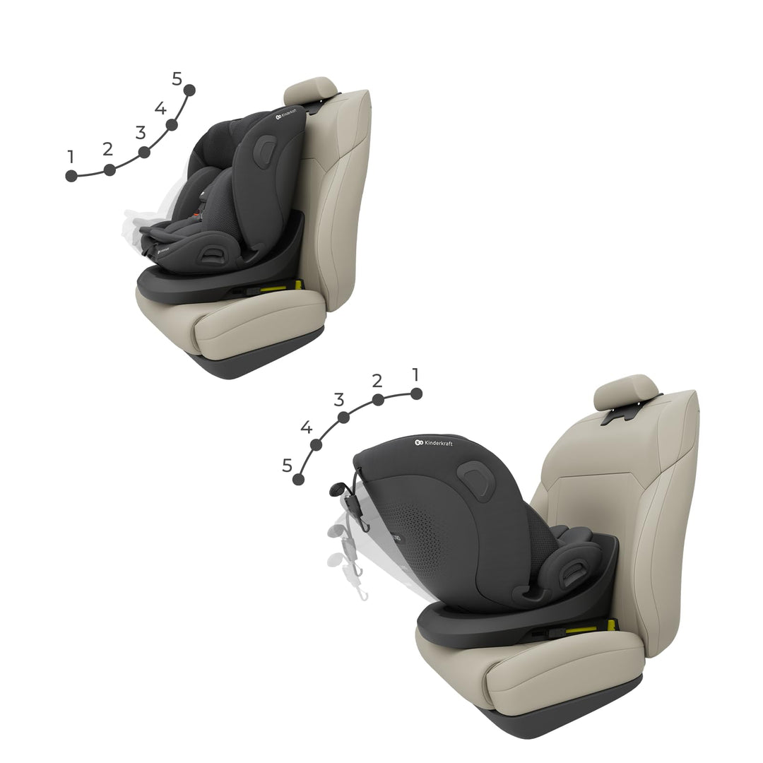 Kindersitz 360° drehbar I-Size 40-150 cm Isofix 0-36 kg Schwarz - Bild 6