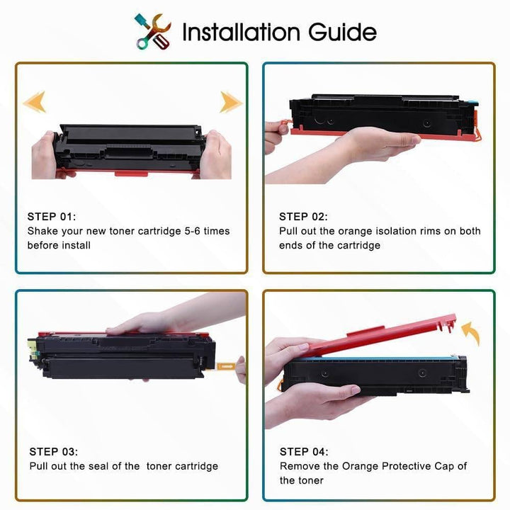 Toner-Set 4-Pack für Canon i-SENSYS MF657Cdw Schwarz Cyan Magenta Gelb - Bild 4