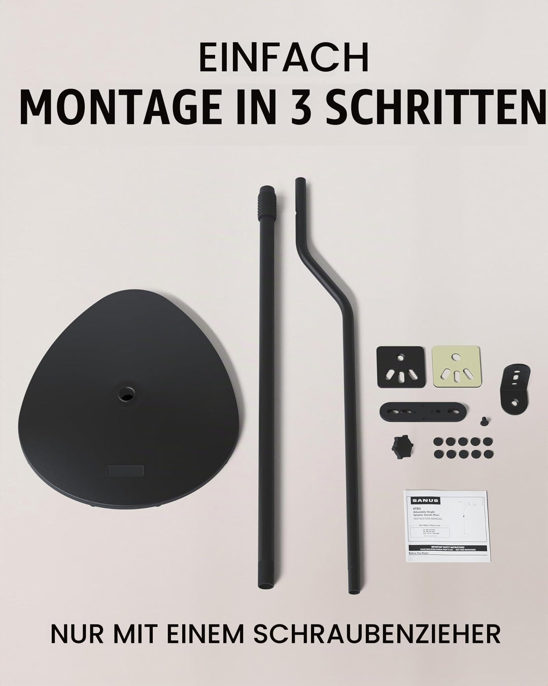 Lautsprecherständer höhenverstellbar 71–97 cm für kleine Lautsprecher - Bild 7