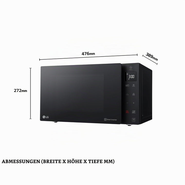 Mikrowelle mit Grill 25L 1150W Quarzgrill Inverter schwarz - Bild 10