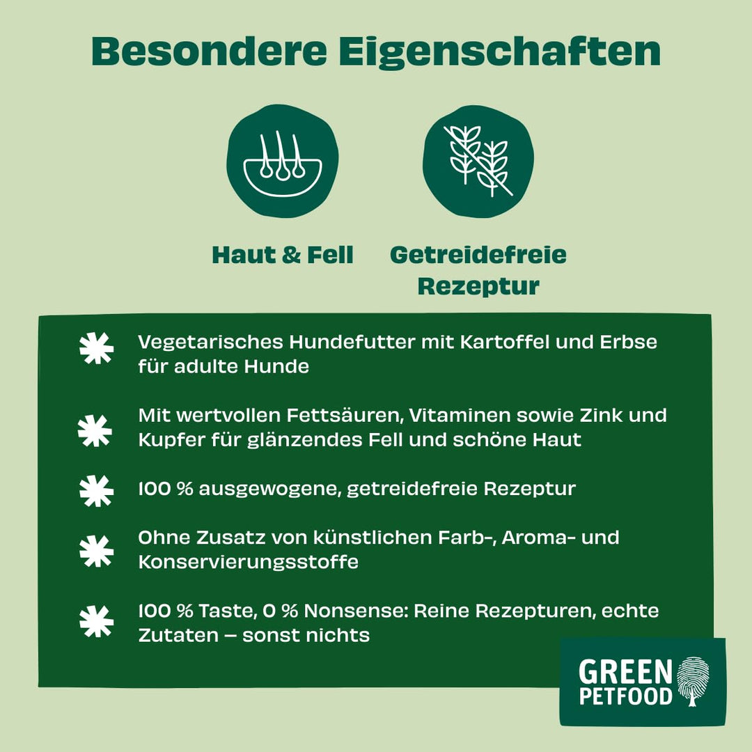 Vegetarisches Trockenfutter Hund Kartoffel &amp; Erbse getreidefrei 10 kg - Bild 7