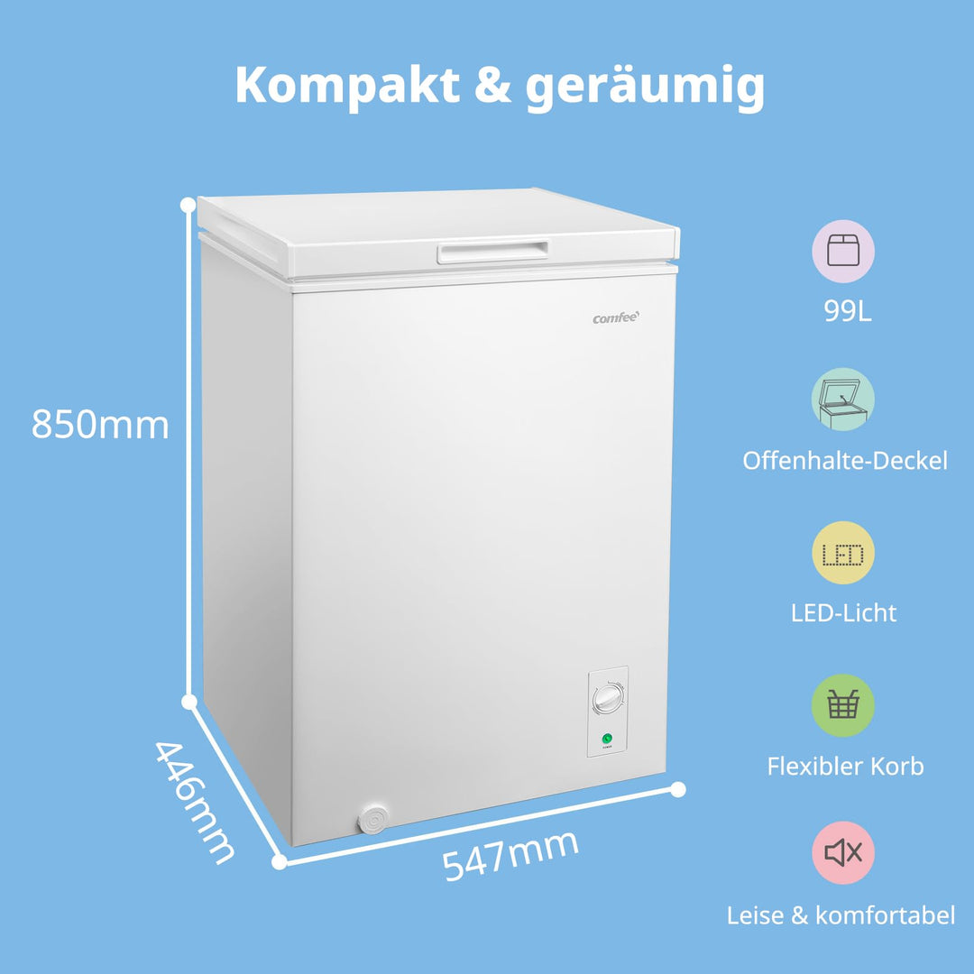 Gefriertruhe 99L Inverter-Kompressor 4-Sterne leise 38dB - Bild 2