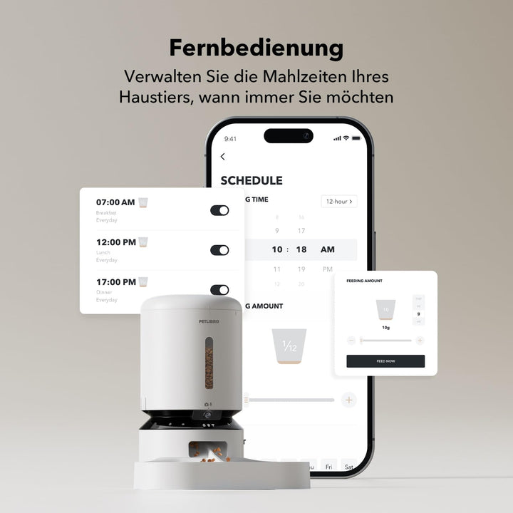 Futterautomat Katze Hund 5L 2 Näpfe 1080P Kamera 5G WiFi App - Bild 8