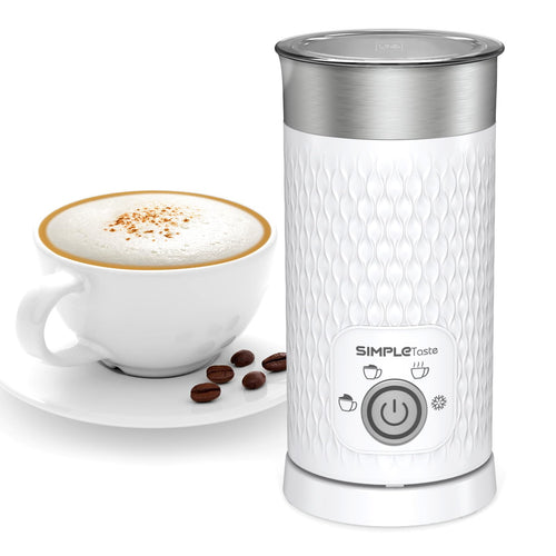 Milchaufschäumer Elektrisch 4-in-1 300 ml Antihaftbeschichtung Weiss