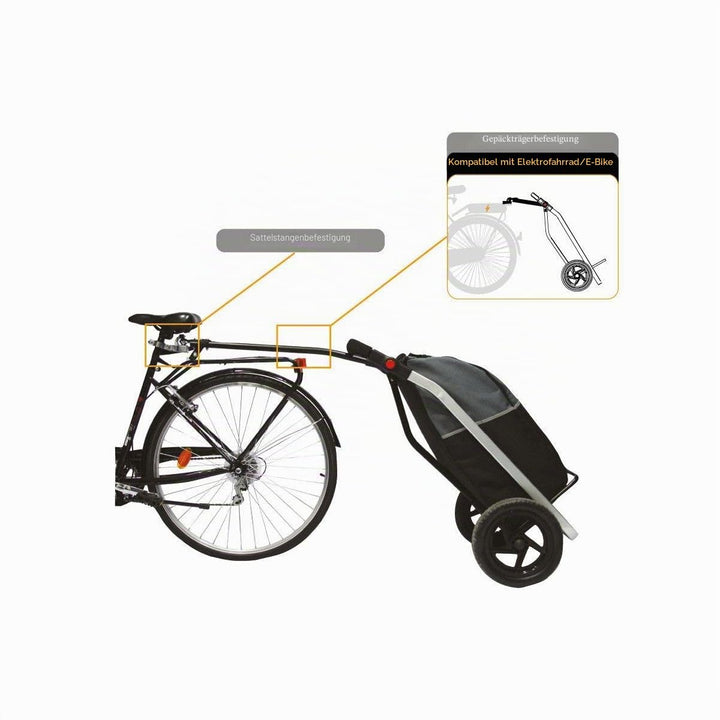 Fahrrad-Taschenhalter für Einkaufskörbe und Taschen, schwarz - Bild 3