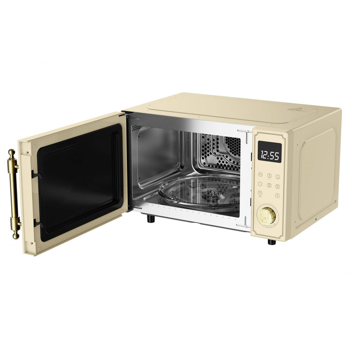 Retro Mikrowelle 25L Elfenbein mit Heissluft, Grill &amp; 25 Funktionen - Bild 3