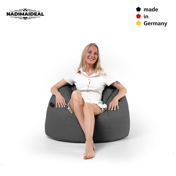 Sitzsack Tropfenform XXL 88 cm Oxford 600D Indoor &amp; Outdoor anthrazit - Bild 2