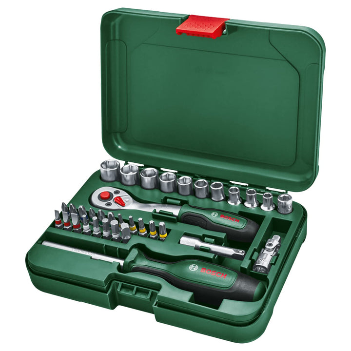 Ratschen-Steckschlüsselsatz 1/4" 34-teilig mit Softgrip-Griff - Bild 2