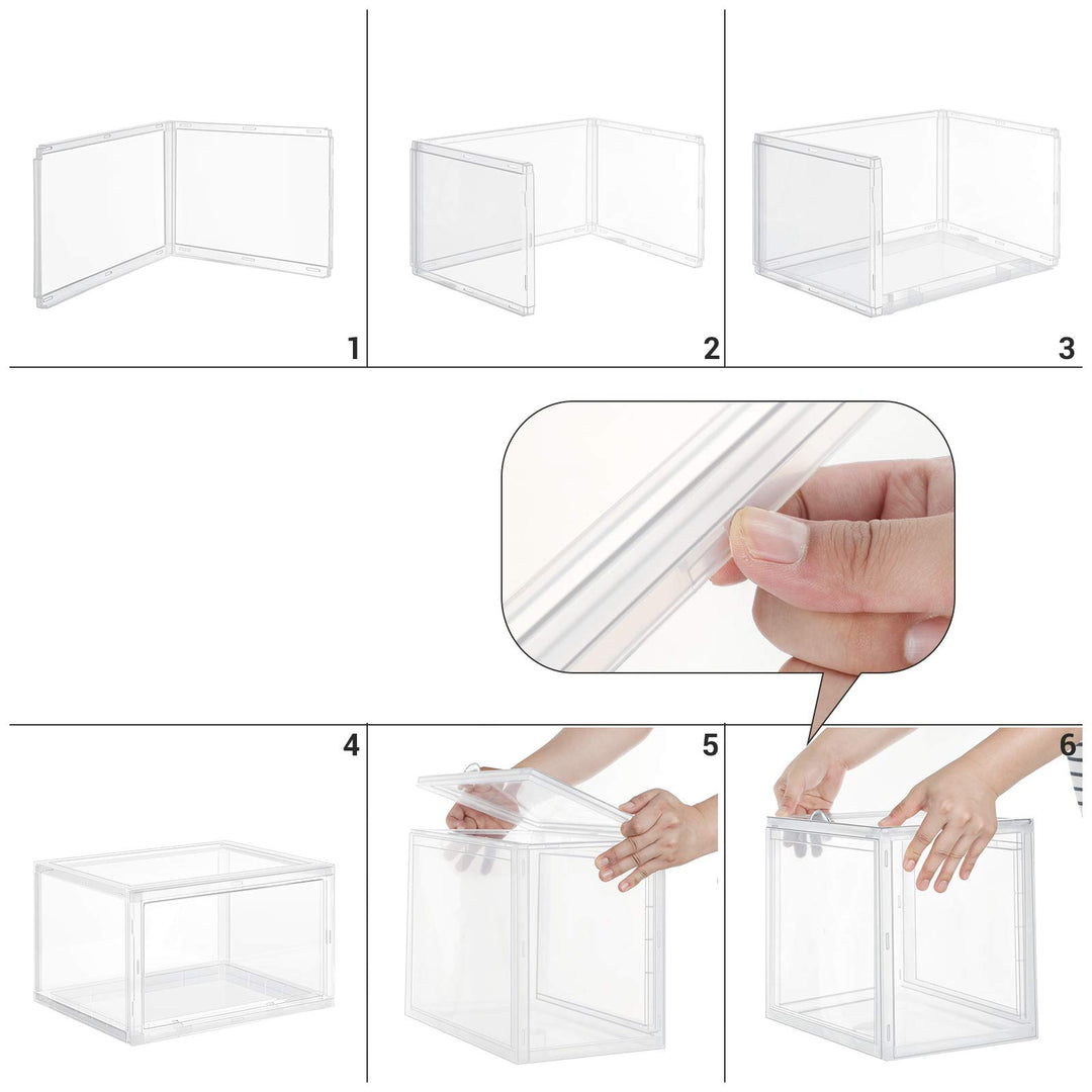 Schuhboxen stapelbar transparent 6er Set 36x28x22 cm - Bild 7