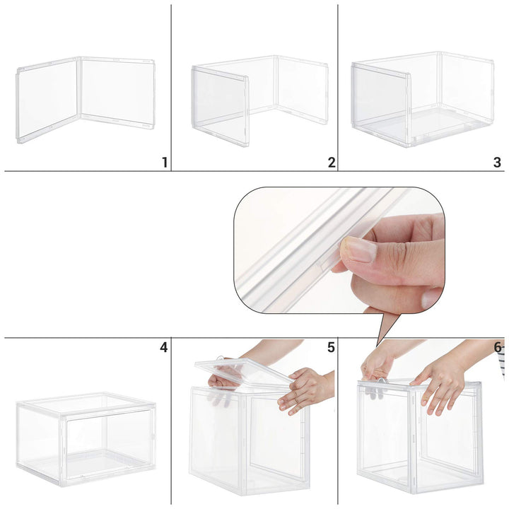 Schuhboxen stapelbar transparent 6er Set 36x28x22 cm - Bild 7