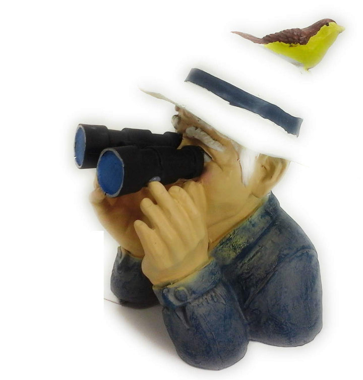 Garten-Deko Figur Opa Paschulke Spanner mit Fernglas Kunstharz